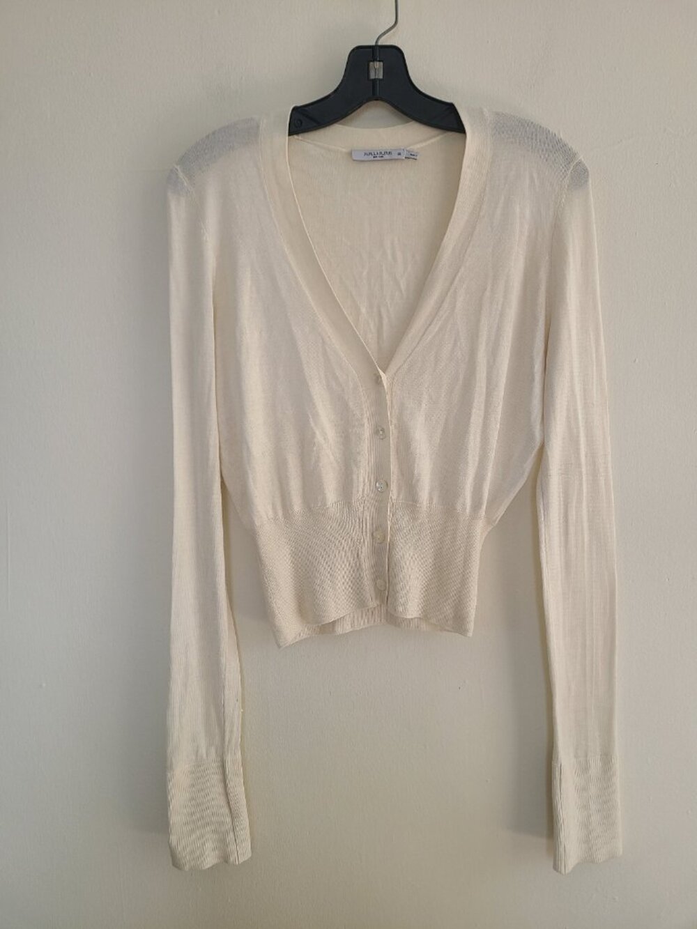 MM LAFLEUR Linen Knit Cardigan size XS Ivory